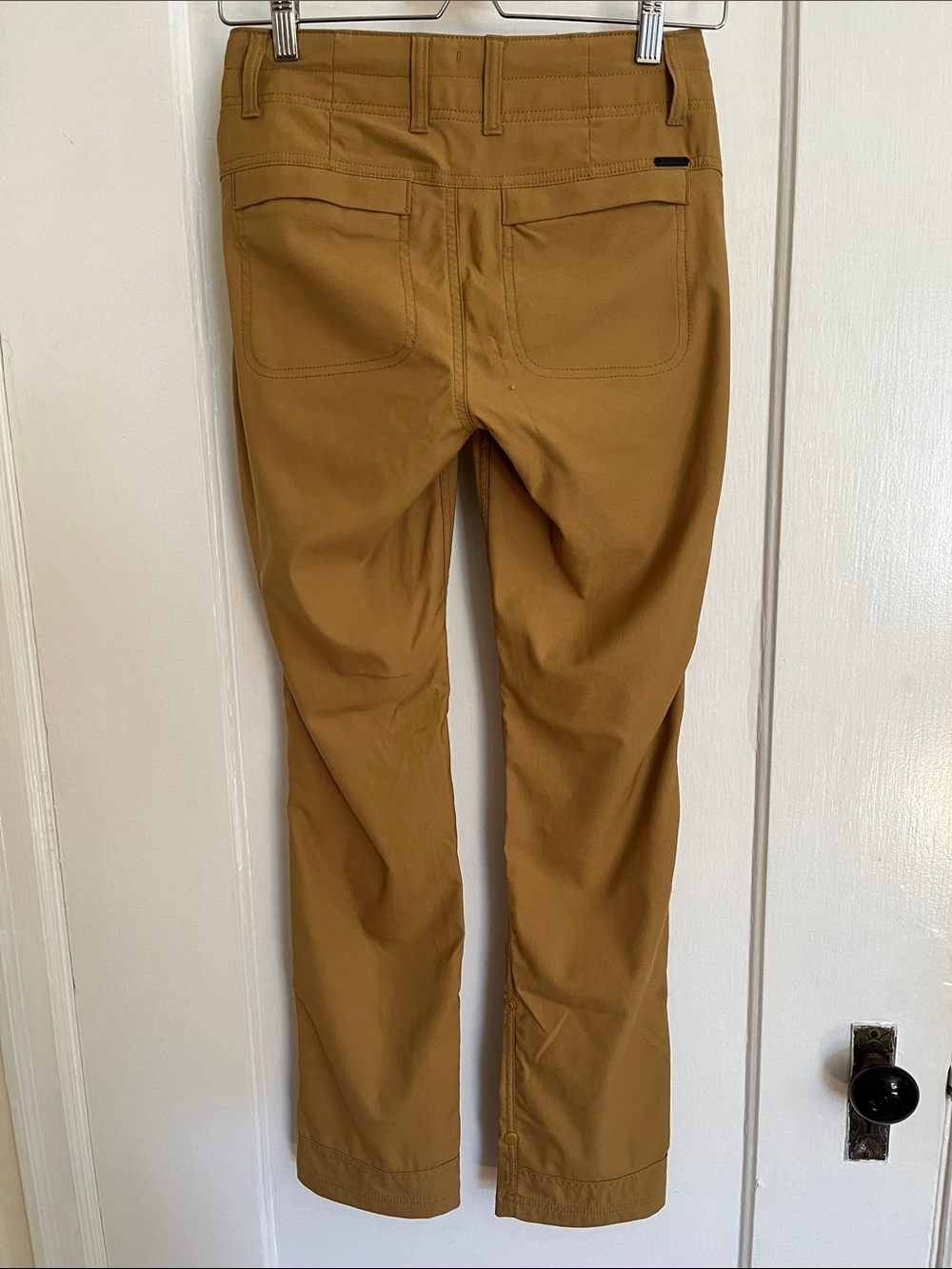 Prana Zion Stretch Hiking Pants with Roll-up Snaps in Mustard - Picture 2 of 7
